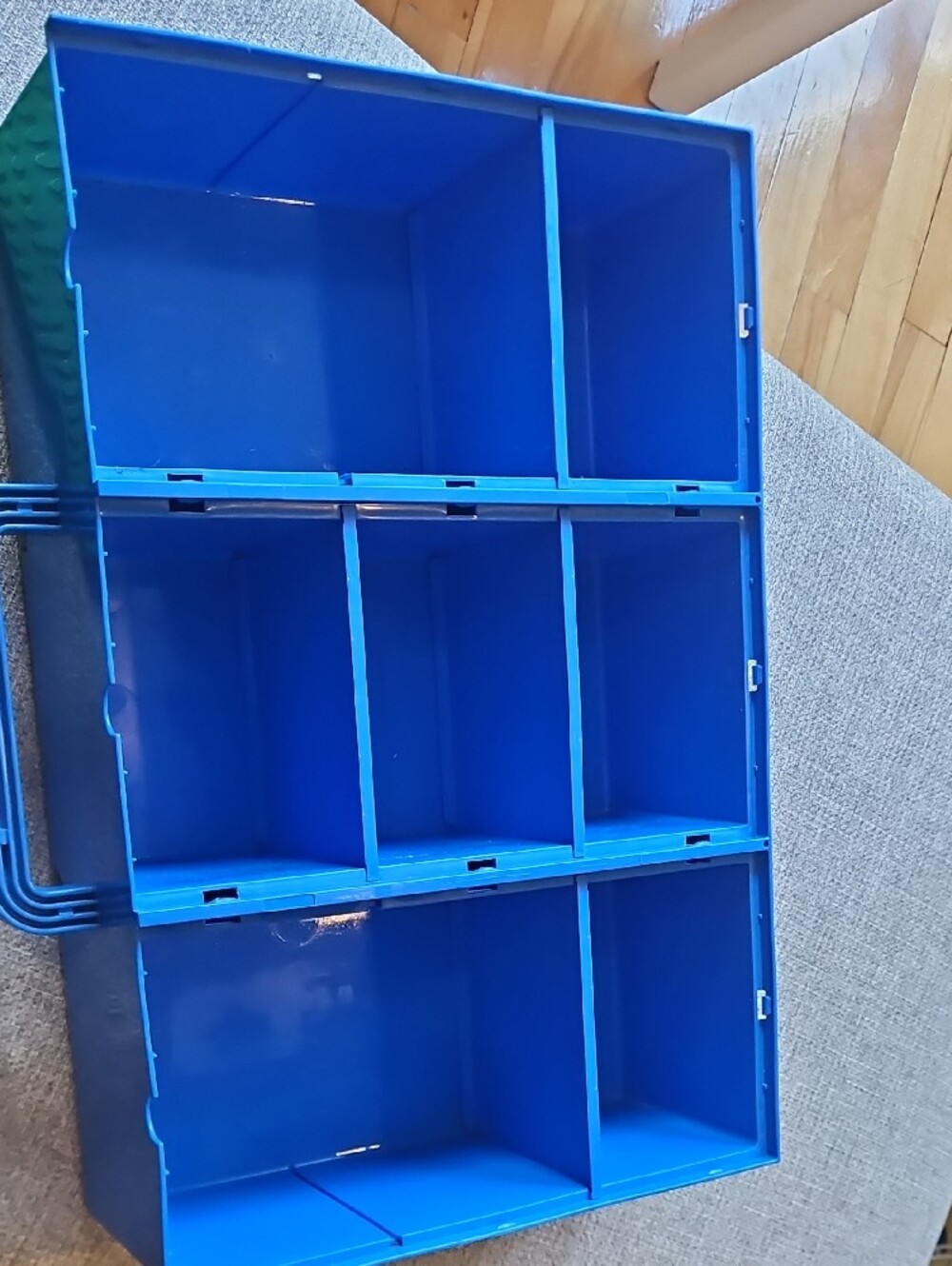 Lego Blue Case with Three Green Baseplates - Vintage - Picture 3 of 3